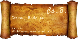 Csuhaj Beáta névjegykártya
